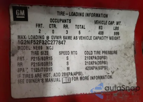 2004 Pontiac Grand Am Se1 z USA, uszkodzony, nr VIN 1G2NF52E94M536913